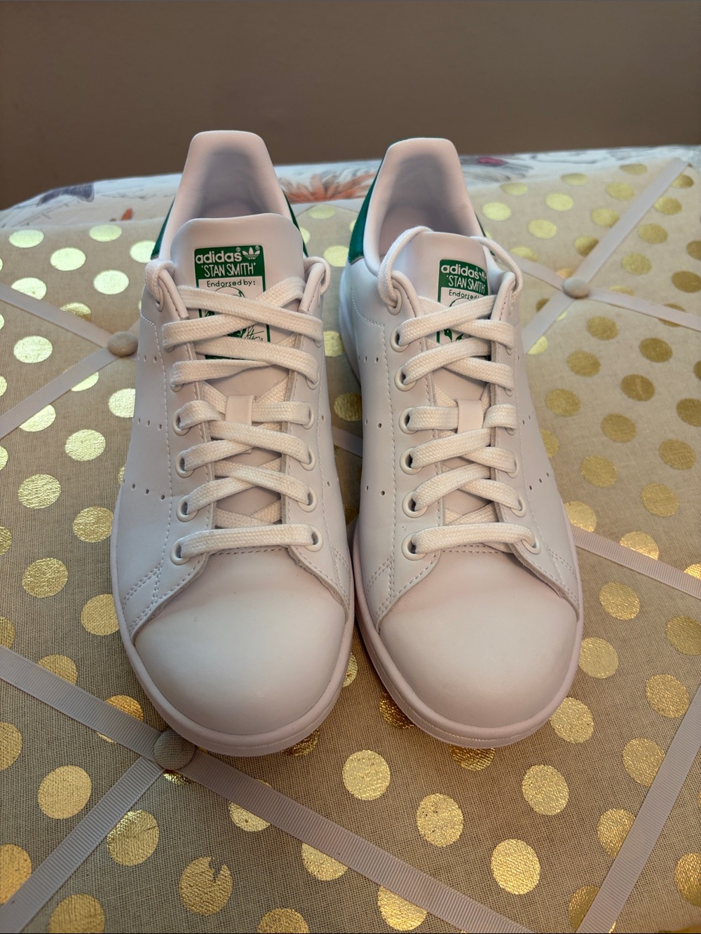 Adidas Stan Smith White Green Athletic Leather Sneakers 6.5